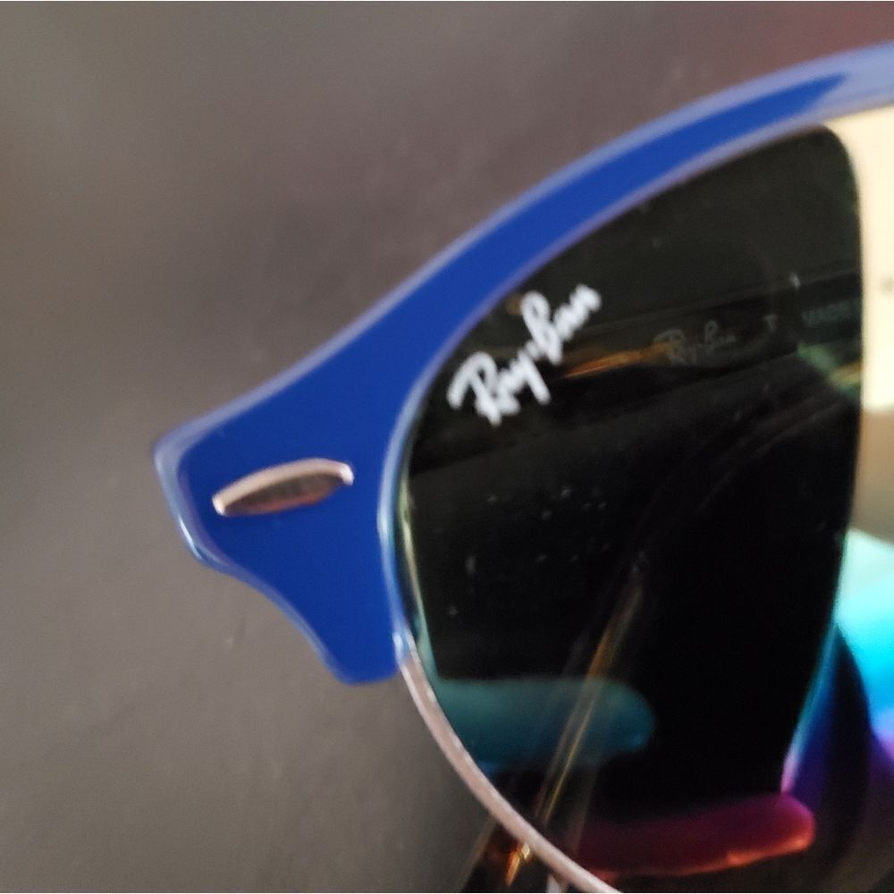 NEW: Ray-Ban 51mm Icons Clubround Phantos Sunglasses in Blue - Picture 15 of 16